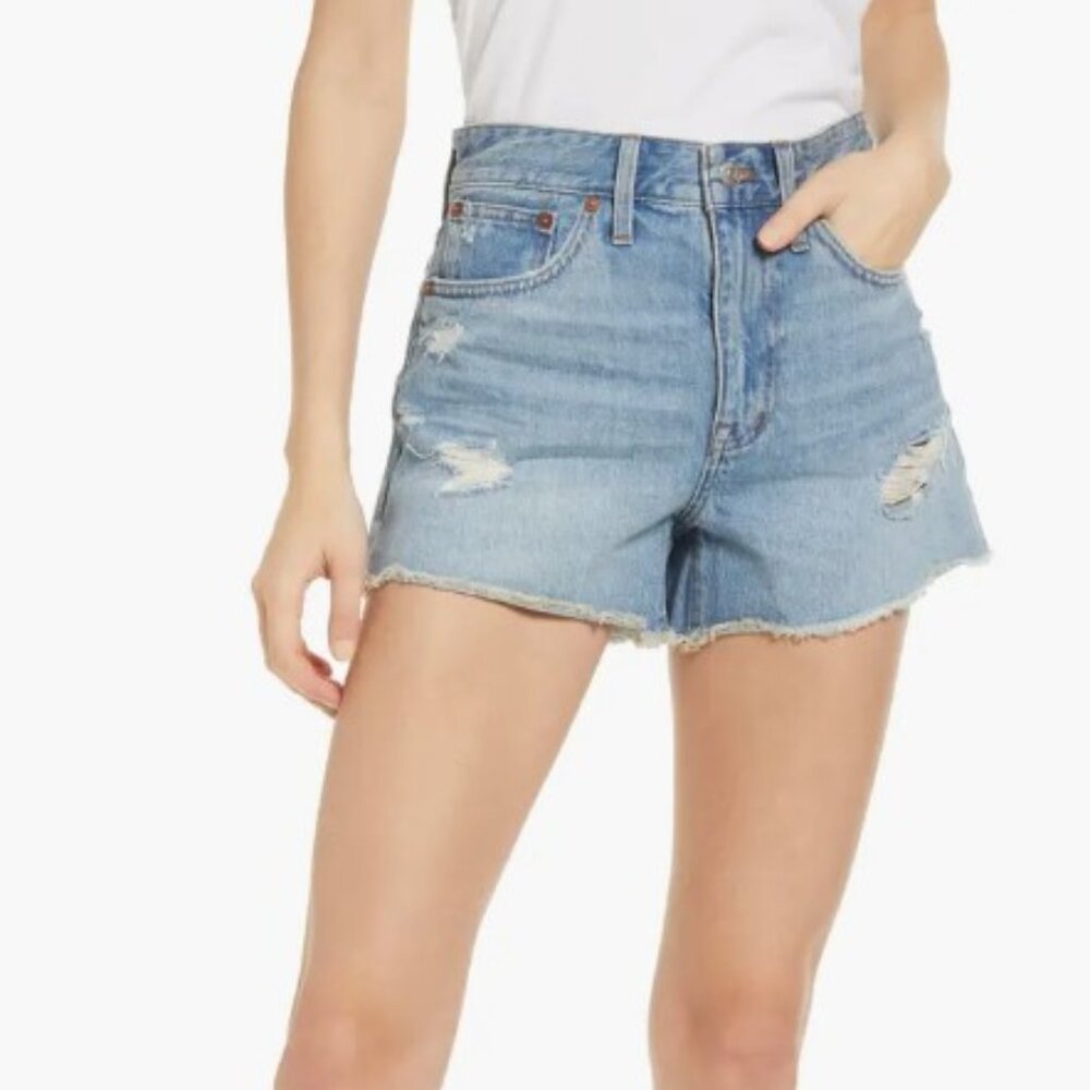Madewell Relaxed Destructed Edition Denim Shorts